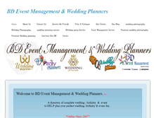 Tablet Screenshot of bdweddingplanners.com